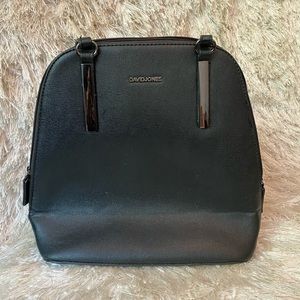 Black Backpack/Shoulder Purse by David Jones